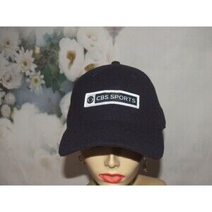 CBS Sports Hat Vintage Heavy Hat Leather & Metal Adjuster Unisex Adult